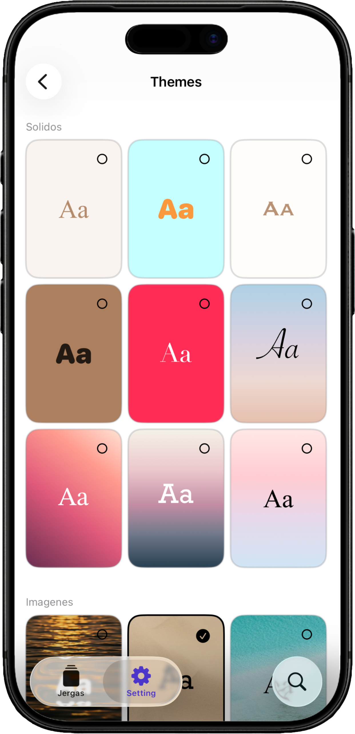 Temas personalizables